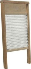NEW BEHRENS BWBG12 LARGE GALVANIZED DOUBLE FACE METAL & WOOD WASHBOARD 12 X 24 picture