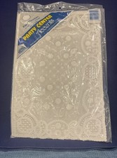 Vintage Party Center Embossed Paper Placemats 10 Pack White 10