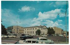 Longview Texas Downtown Crossroads US Post Office Car 1950s Vintage Postcard picture