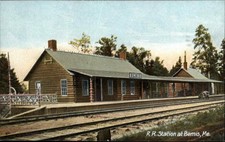 Bemis ME Maine Railroad Station Depot c1900-20s Vintage Postcard picture