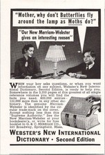 Merriam-Webster Webster's New International Dictionary 1938 Print Ad picture