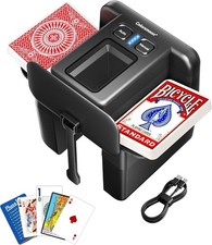 Automatic Card Shuffler - 4 Deck USB-C Rechargeable (Black) Electric Shuffling picture