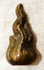 Vintage Solid Brass Flame Finial Lamp Architecture Heavy (F2) picture