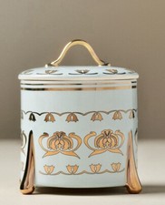 NEW ANTHROPOLOGIE X THE MET CERAMIC CANDLE CLASSIC FLORAL SUEDED ROSE WAX BLEND picture