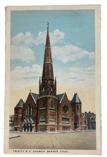 Trinity Methodist Episcopal Church ~ Denver Colorado CO ~ Antique 1920s Postcard picture