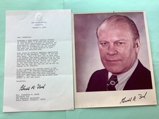 Great White House Letter President Gerald Ford With Photo picture