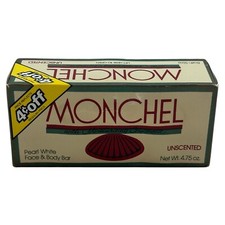 (1) Monchel Unscented Shell Soap 4.75 oz Pearl Face & Body Bar Prop 1982 Vintage picture