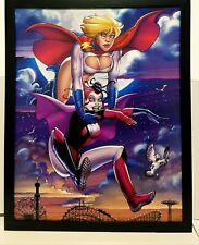 Harley Quinn & Power Girl by Amanda Conner 11x14 FRAMED DC Comics Art Print Post picture