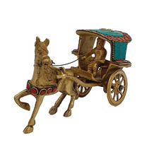 FCS Brass Idol | Vintage Horse cart (Ghoda Gadi) with Stone Work Antique (AG-16) picture