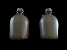 2 PACK U.S MILITARY ISSUE 1 QUART CANTEEN 3 PIECE PLASTIC BPA FREE USA MADE NEW picture