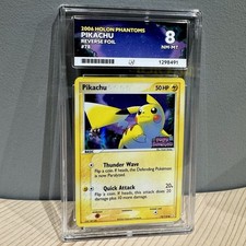 Pikachu Reverse Holo 2006 Stamped 78/110 Ex Holon Phantoms Pokemon PSA ACE 8 picture