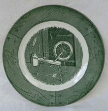 Royal USA Colonial Homestead Green Bread And Butter Plate picture