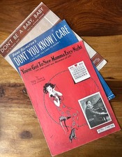 Vintage Sheet Music Lot Duke Ellington Mills Brothers See Mamma 1923 1940s picture