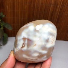77mm Rare NATURAL pretty agate Hand polishing Crystal specimen 323g A9312 picture