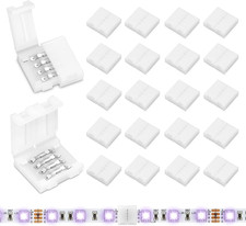 20Pcs 4-Pin 10Mm LED Strip Connectors, for 10Mm Wide LED Lights picture