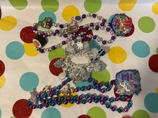 2023 Mardi Gras Krewe Of Iris Sunglasses Unicorn and bowling beads New Orleans picture