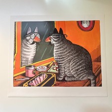 Comedian Cat Wearing Groucho Marx- Style Glasses Kliban Cat Art Print 5V44-2 picture