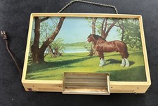 1950's Vintage Budweiser Beer  Lighted Clydesdale Horse Sign working condition picture