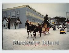 Postcard Mackinac Island in Winter Michigan USA picture
