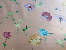 Jonelle 1989  ‘Sparkle’ Baby Pink Floral With Blue,Gold, Lilac&Green 132cm X 1 M picture