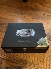 El Baton Nicaraguan Handmade Cigars Black Box 9.25”x7”x3.25” Excellent Condition picture