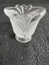 Crystal Clear Heavy Tulip Small Frosted Votive Holder 4.5