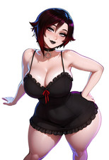 RWBY Ruby Rose #1 Waifu Weatherproof Anime Sticker 4.5