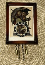 VTG M.I. Hummel Stormy Weather Miniature Wall Clock ARS Sacra 9743 Need Wind Key picture