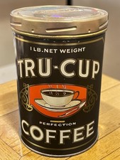 Vintage Tru-Cup Perfection Coffee Tin 1 Lb Can Northern Jobbing Co Chicago IL picture