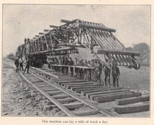 1909 BUILDING A RAILROAD Safe Harbor PA Salt Lake Columbia River Oregon ILLUSTRA picture