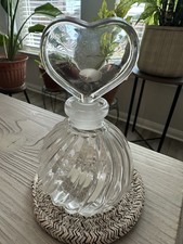 Vintage Glass Perfume Bottle    LARGE TELEFLORA HEART picture