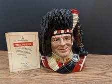 ROYAL DOULTON 'PIPER' LARGE CHARACTER JUG D6918 1992 8.5