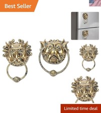 Set of 2 Door Knocker 3D Fridge Magnets - Antique Bronze Resin Decorative Mag... picture