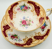 Vintage Paragon England Cheltenham Victorian Floral Cup & Saucer; Teacup England picture