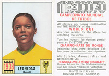 1970 Panini World Cup Mexico 70 - 1938 Leonidas - Brazil International Red Black picture
