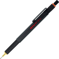 Rotring 800 Retractable Mechanical Pencil, 0.5Mm, Black Metal Barrel - for Draft picture