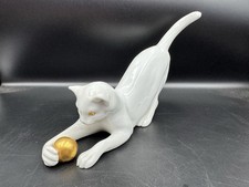 Erphila Germany Cat With Ball Decorative Collectible Figurine Rare Cat Figure picture