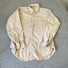 Vintage Military Shirt Adult 15.5 Large Brown Poplin Cotton Casual Mens 50s picture