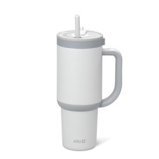 Ello Oasis 30oz Insulated Stainless Steel Tumbler with Straw, Grayscale | Ins... picture