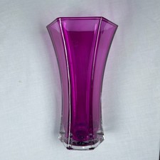 1970s Hoosier Glass 4040 Ruby Red Hexagon Flared 9