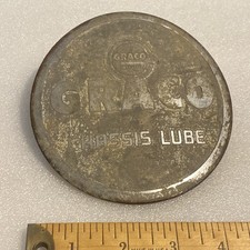 VINTAGE GRACO CHASSIS LUBE LUBSTER SIGN DRUM ROUND GAS OIL ADVERTISING picture