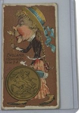 1889 N72 Duke's Tobacco Card COINS of all Nations England Coin picture