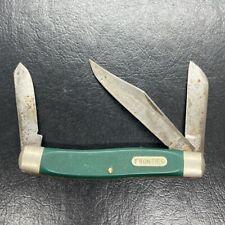 Used Vintage Imperial Frontier Series 3 Blade Stockman Pocket Knife Good Snaps picture