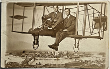 Pittsburgh Pennsylvania STUDIO PROP BI-PLANE Portrait 1908 RPPC Postcard H1 picture