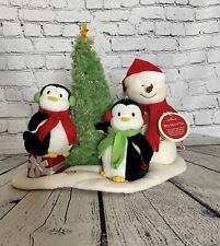 Hallmark NWTJingle Pals Very Merry Trio Sings Lights Snowman Penguins Tree Video picture