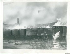 1946 Nine Trailer Destroyed Buildings Damaged In St Louis Fire Firemen Photo 7x9 picture