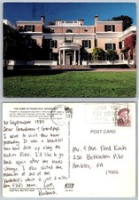 FDR Home Springwood Hyde Park NY Postcard 1989 Roosevelt Estate Posted Buffalo picture