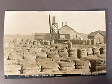 RPPC Real Photo Postcard FARMERS UNION COTTON GIN GLENCOE OK 1908 DBL POSTMK picture