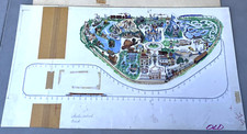 RARE Disneyland Original Theme Park Map Painting Art Disney Vacationland 1962 picture