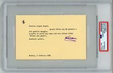 Enzo Ferrari ~ Signed Autographed Typed Note With Envelope ~ PSA DNA Encased picture